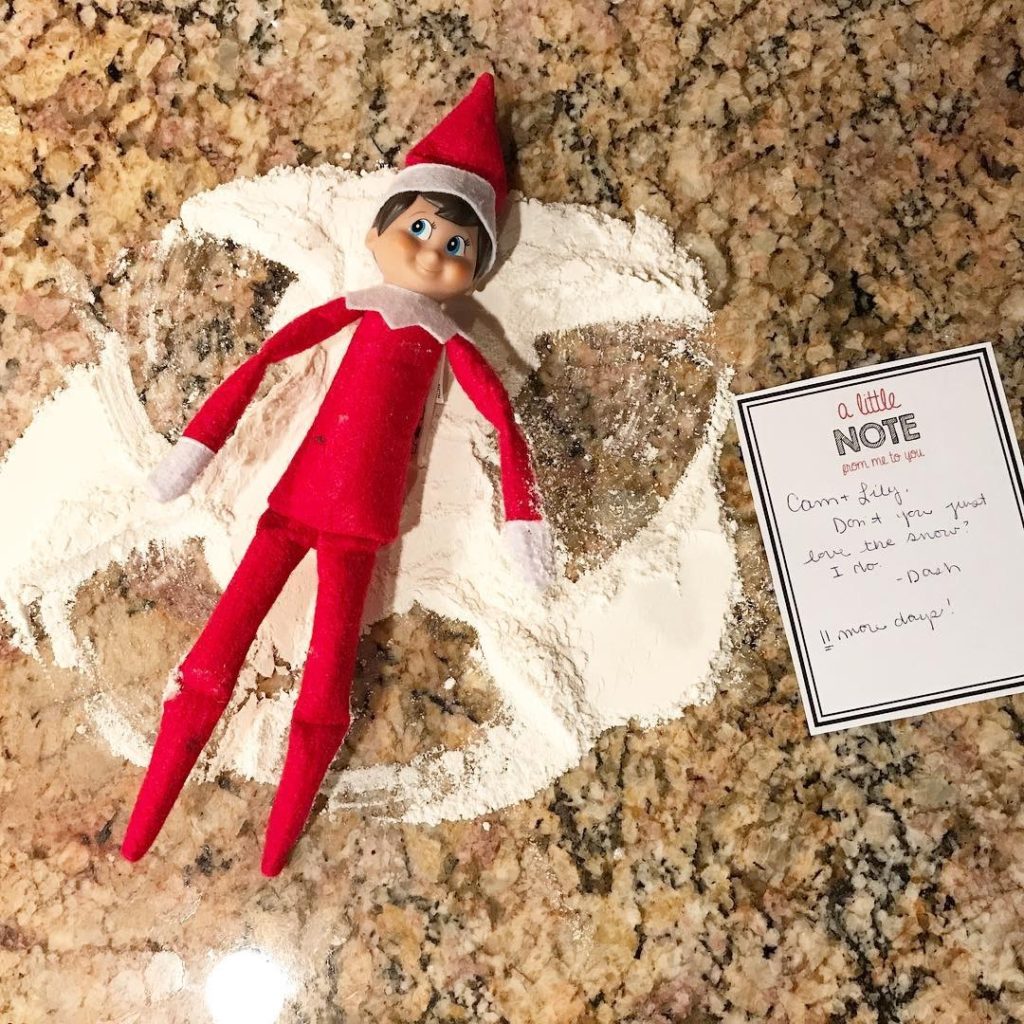 Elf On The Shelf Snow Angel Note - img-Abay
